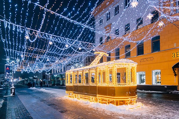 Большая Покровская улица Нижнего Новгорода зимой