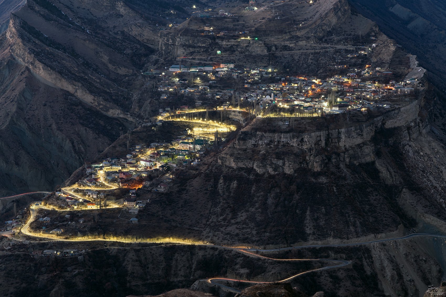 Живописный пейзаж, фото Дагестана с высоты птичьего полета 